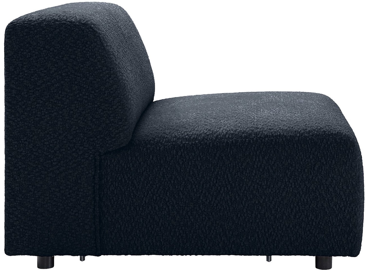 Vente-unique Fauteuil met rechte rugleuning in nachtblauwe chenillestof - TORISO