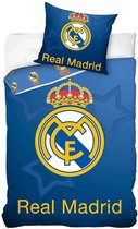 Real Madrid C.F. Dekbedovertrek - Eenpersoons - 140x200 cm - Blue
