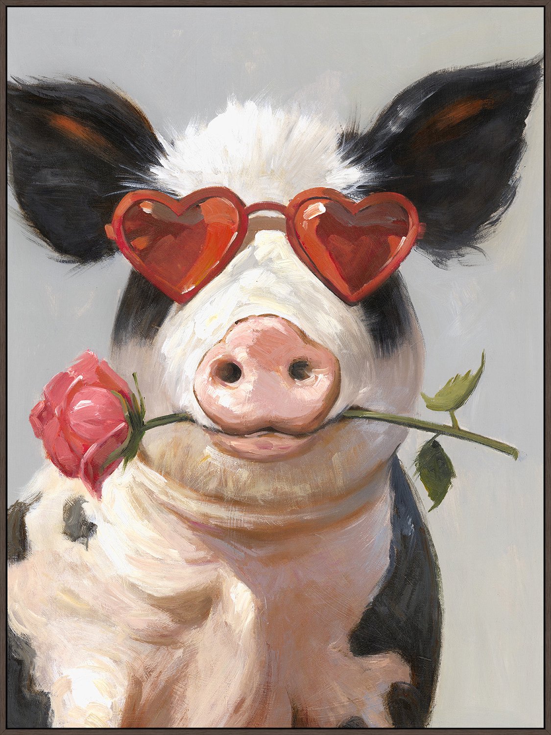 Schilderij met frame cow love