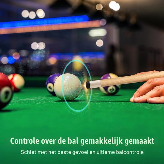 Biljartkeu 147 cm 13 mm Tip - Hardhout - Poolkeu - Professioneel - Blauw — afbeelding 3