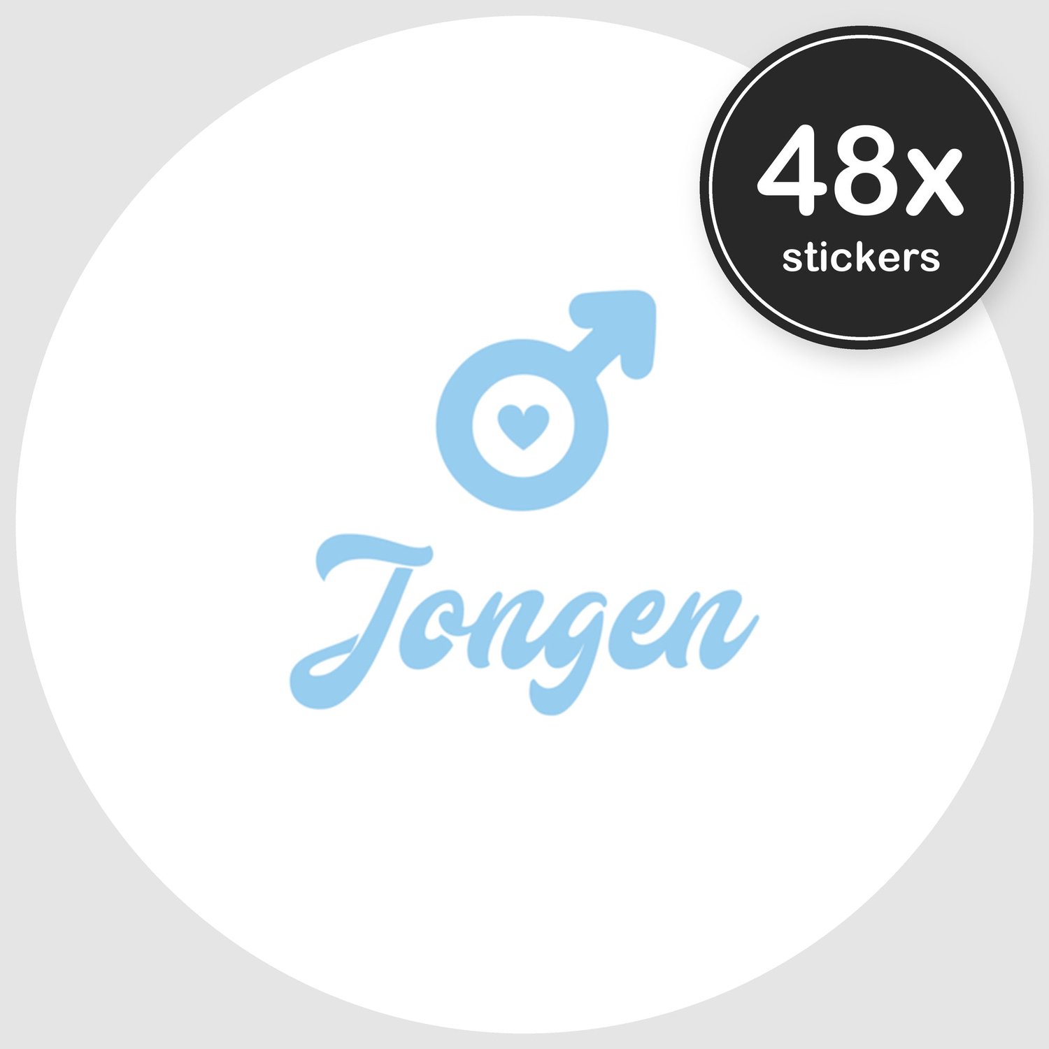 Sluitstickers Geboorte - 48 stuks - Rond 30 mm - Geboorte Stickers - Sluitzegel Geboortekaart - Design 001