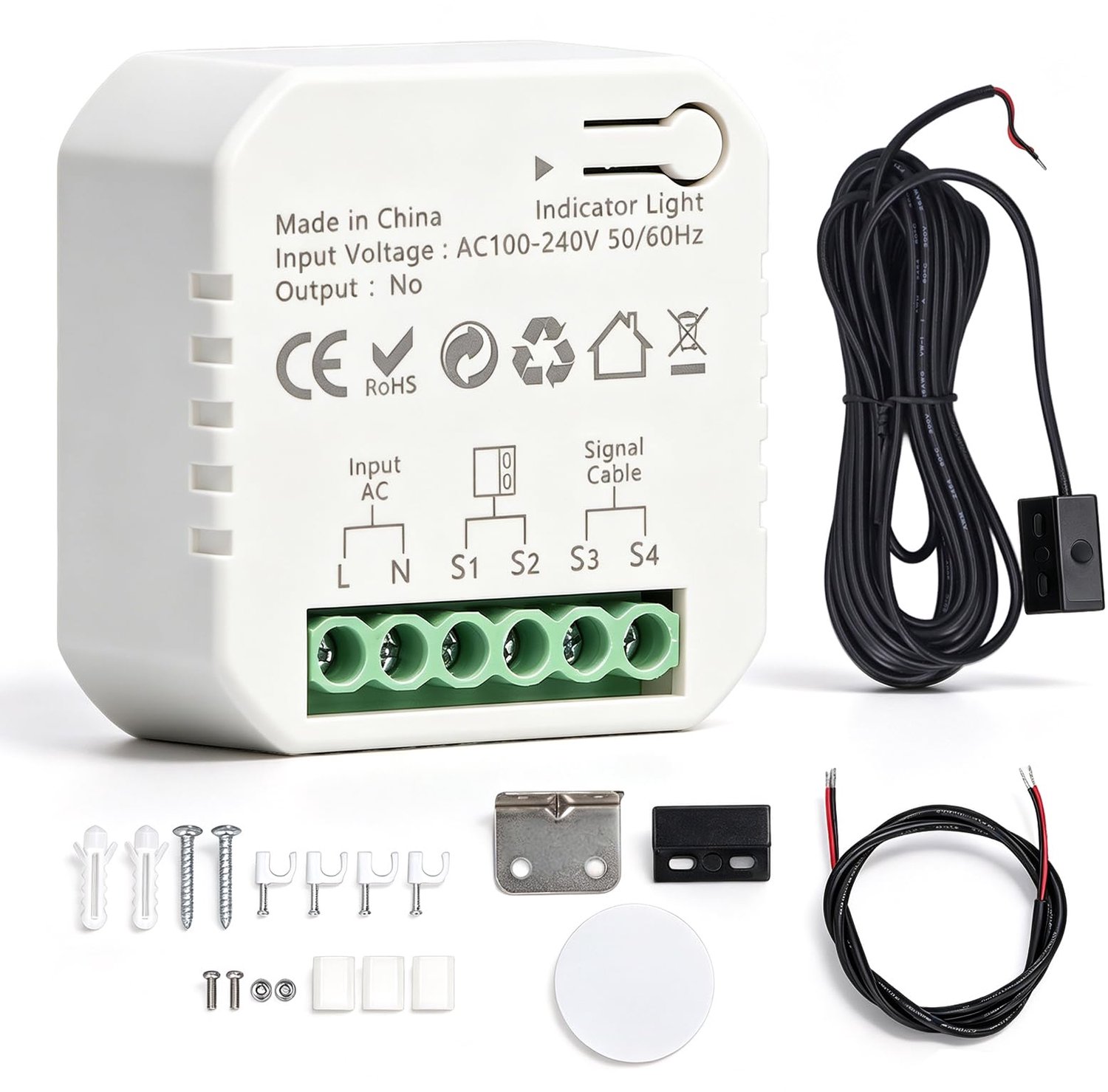 Garagedeuropener Smart Kit - WiFi Afstandsbediening - 14,99x9,98x3,99 cm - 179 g - Voor Schuifdeuren - Domotica Systeem