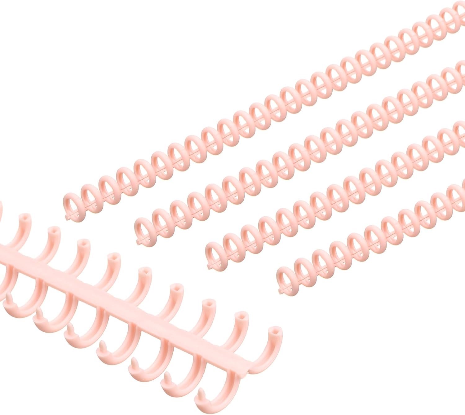 Spiraalbindende rollen 8,5 mm - lichtroze kunststof - 30 stuks voor 20-25 vel - Vemera