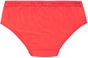Rode slip met elastische tailleband voorzien van ten Cate logo.