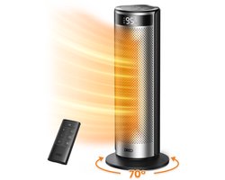 DREO Solaris 628 Elektrische ventilatorkachel - 5°C tot 35°C - Ecostand - Ventilator optie - Vrijstaand - Zwart