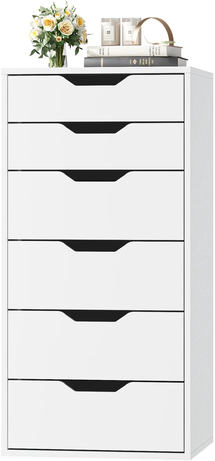 Getone ladekast - 6 laden - MDF - wit - 45 x 40 x 90,5 cm