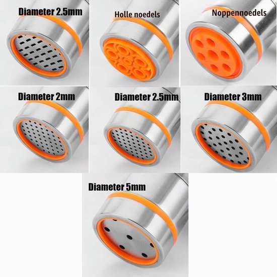 Handmatige RVS Pastamaker met 7 Mallen voor Verse Noodles en Pasta Bereiding — afbeelding 5