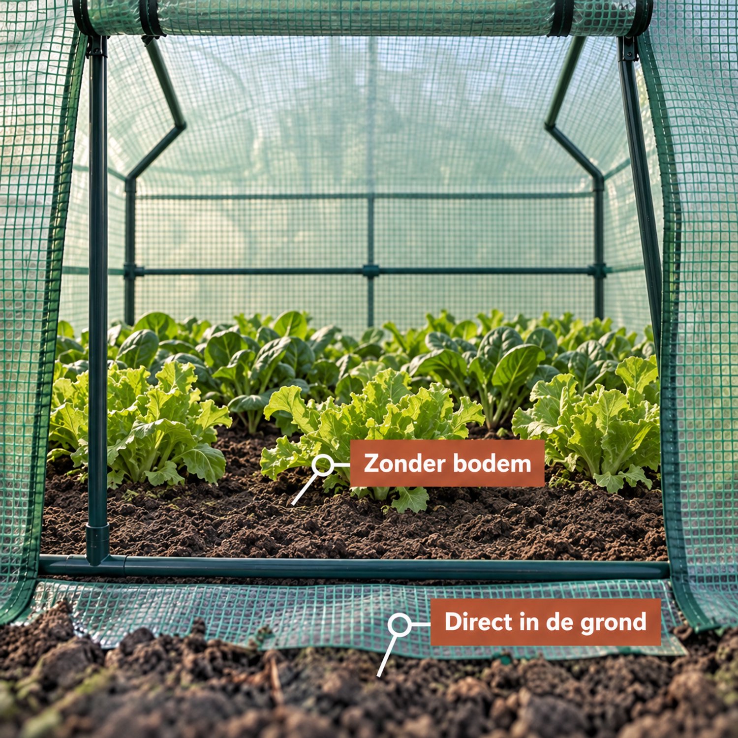Levano Kweekkas 270 cm met 3 Deuren - Tuinkas - Serre - Broeikas - Plantenkas - Mini Serre - Mini Kas - Tuinserre - Kweekkastje in Tuin - Foliekas - Moestuin Kas - Kweekkasten voor Buiten - Tuinserre Plastiek - Groenten Kweken - Kweekkas Tuin – foto 4