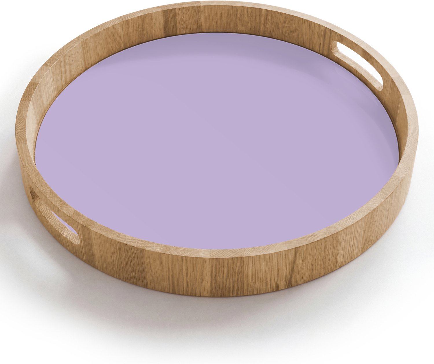 Dienblad rond 40x40 cm - Schootdienblad hout - Pastel - Lilac - Paars - Borrelplank rechthoek - Plateau houten dienbladen