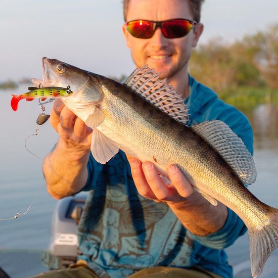 Vis Crankbait Jigkoppen - Zoals Afgebeeld - 11 Stuks - Rubber Vishaas met Scherpe Haken - Voor Roofvissen — afbeelding 4