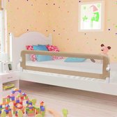 Bedhekje voor Peuterbed Taupe 180x42cm / Bedhek peuter bed / Bedrail / Bedrek / Uitvalhekje / Uitvalbeschermer / Uitvalbeveiliging Kinderbed