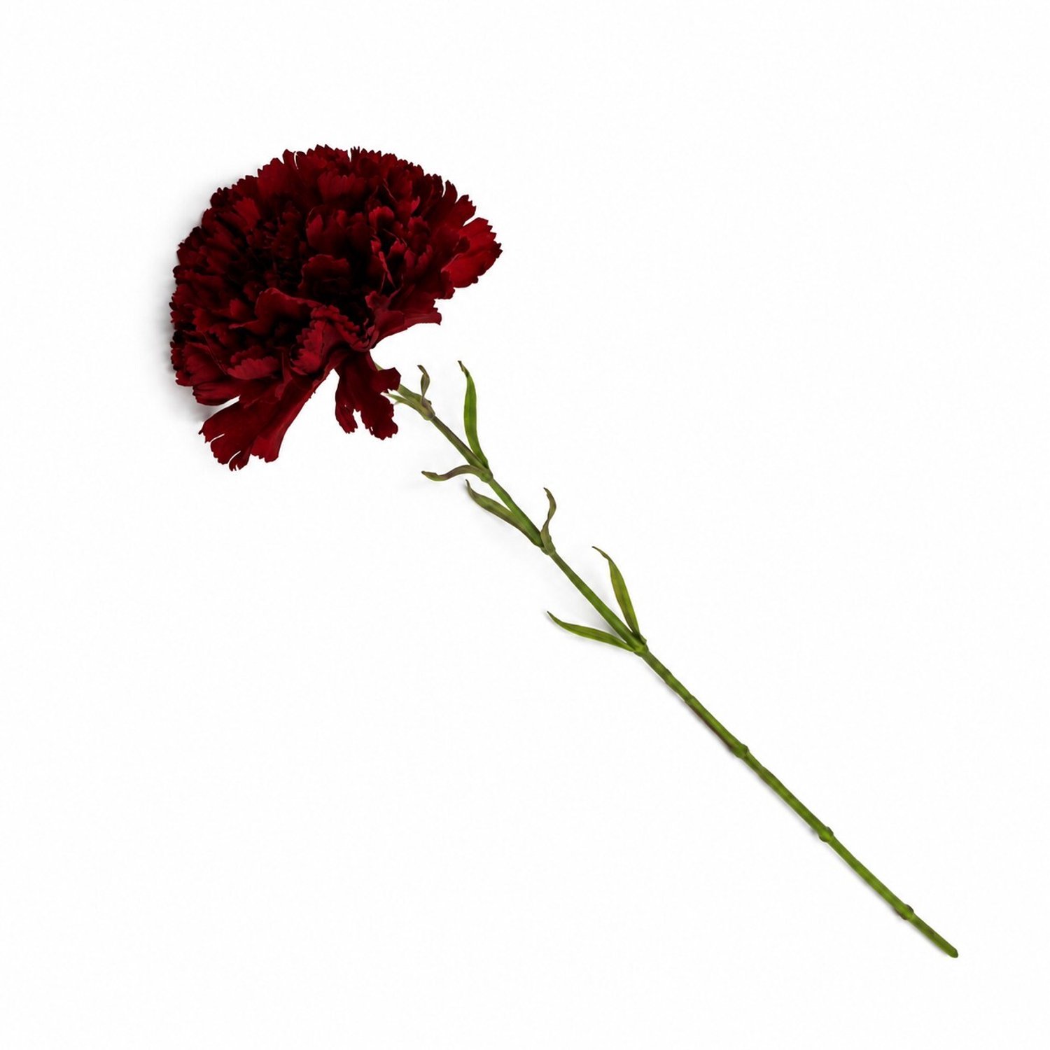 Kunstbloem anjer enkel 55cm burgundy