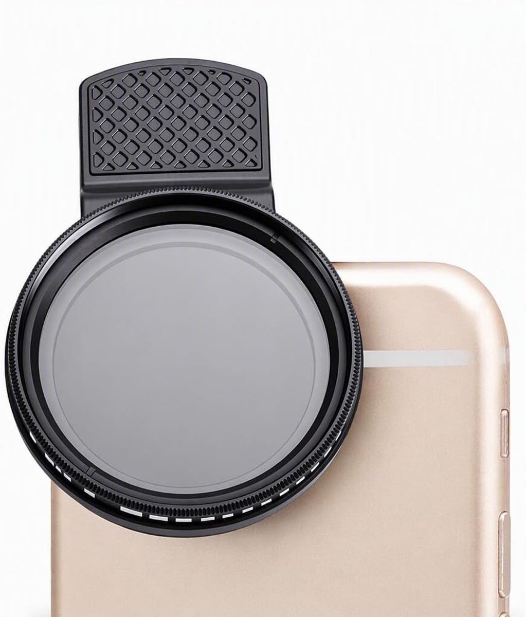 37 Mm Variabel ND2-400-Filter, HD-verstelbaar Filter met Neutrale Dichtheid met Universele Clip voor Smartphone-montage, Clip-on Telefoonlens ND-filters voor Telefoons