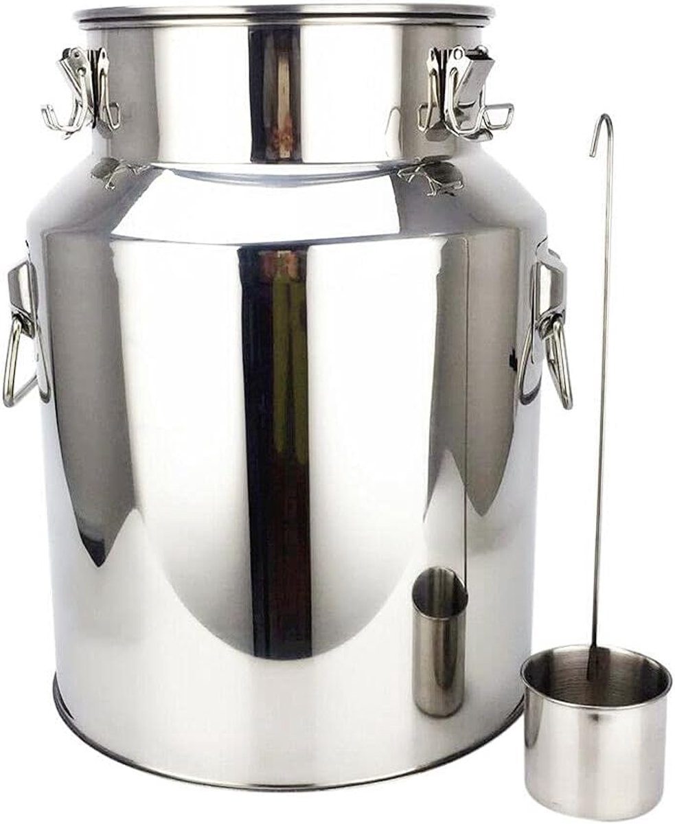 Fermenter, 18 liter, draagbaar biervat, melkvat, huisbrouwen, wijn, bier, knutselen, vat, opslagolie, water, vat voor het bewaren van melk, water, rijst