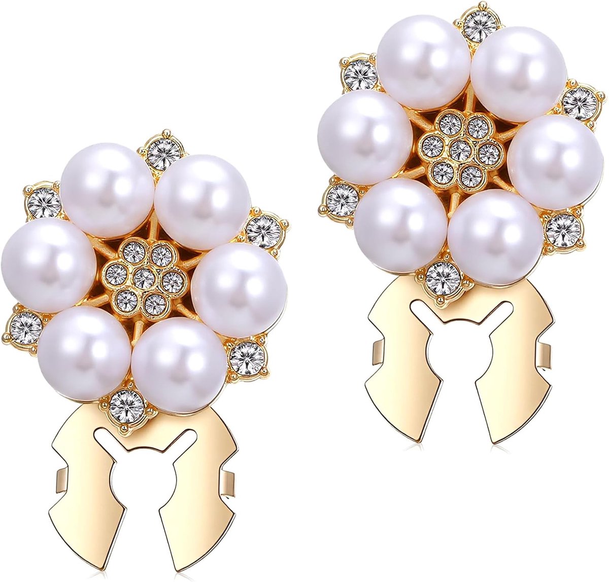 2 stuks strass-steentjes knopafdekkingen dames decoratieve afneembare strass knopbedekkingen dames gouden strass knopen cover clip afdekking button covers clip voor naaien doe-het-zelf overhemd