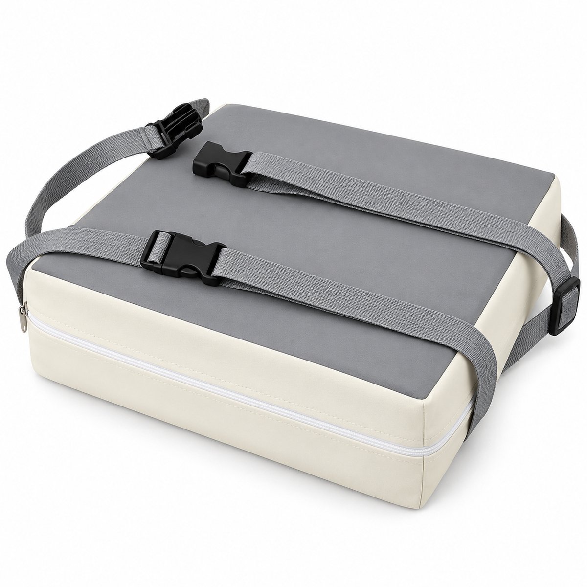 Stoelverhoger Kind – Zitverhoger voor Eetkamerstoel – 32 x 32 x 8 cm – Booster Seat met Verstelbare Riemen – Afneembare Hoes – Zitkussen voor aan Tafel