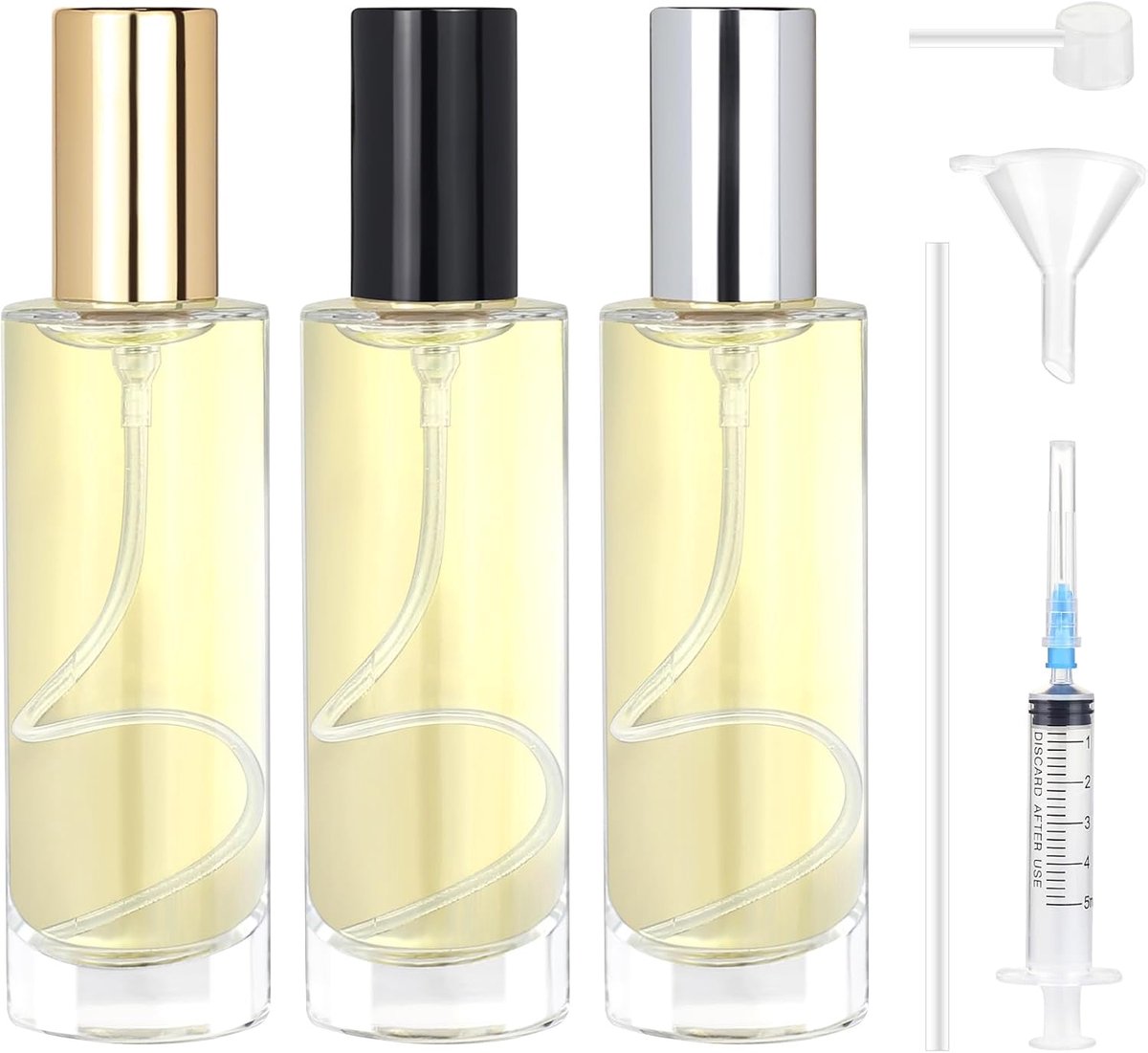 3 Stuks Parfum Verstuiver Flessen - 30 ml Hervulbare Spray Fles Met Accessoires - Mini Reizen Container Voor Cosmetica