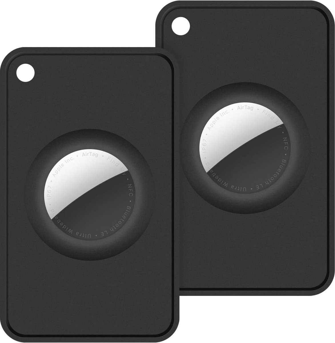 Hoesje voor AirTag - ultra-dunne zachte kaartbeschermer (2-pack)