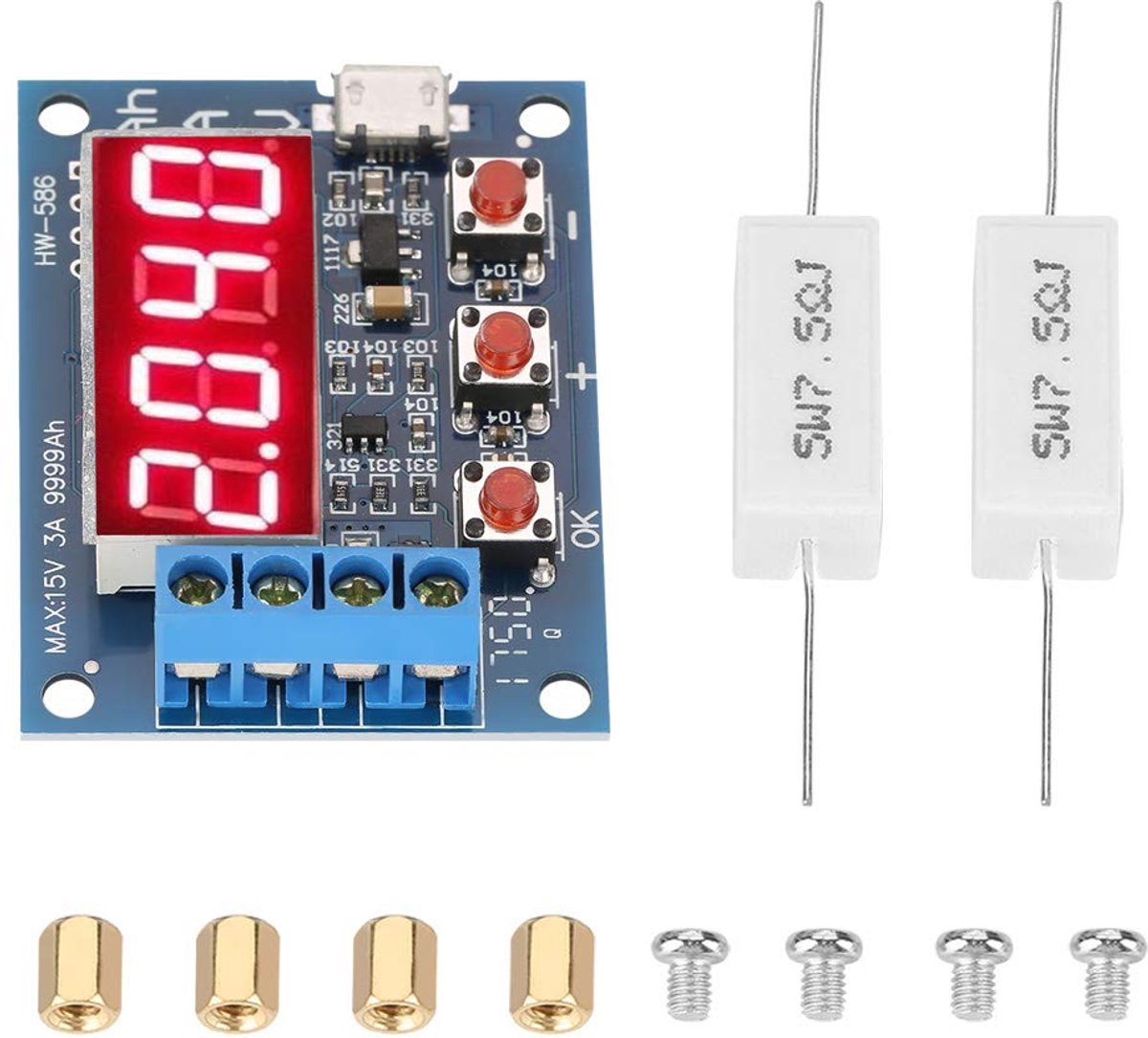 Loodzuur batterij Capaciteit Meter USB Power Source Ontlading Tester Analyzer