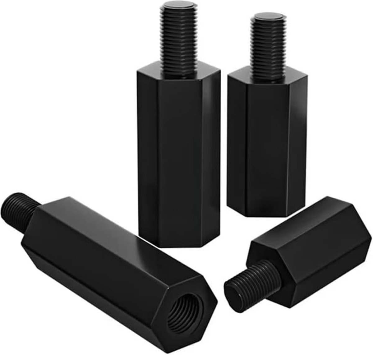Hex Spacer Standoff M4x45+6mm - Nylon - Voor PCB Moederbord - 20 Stuks