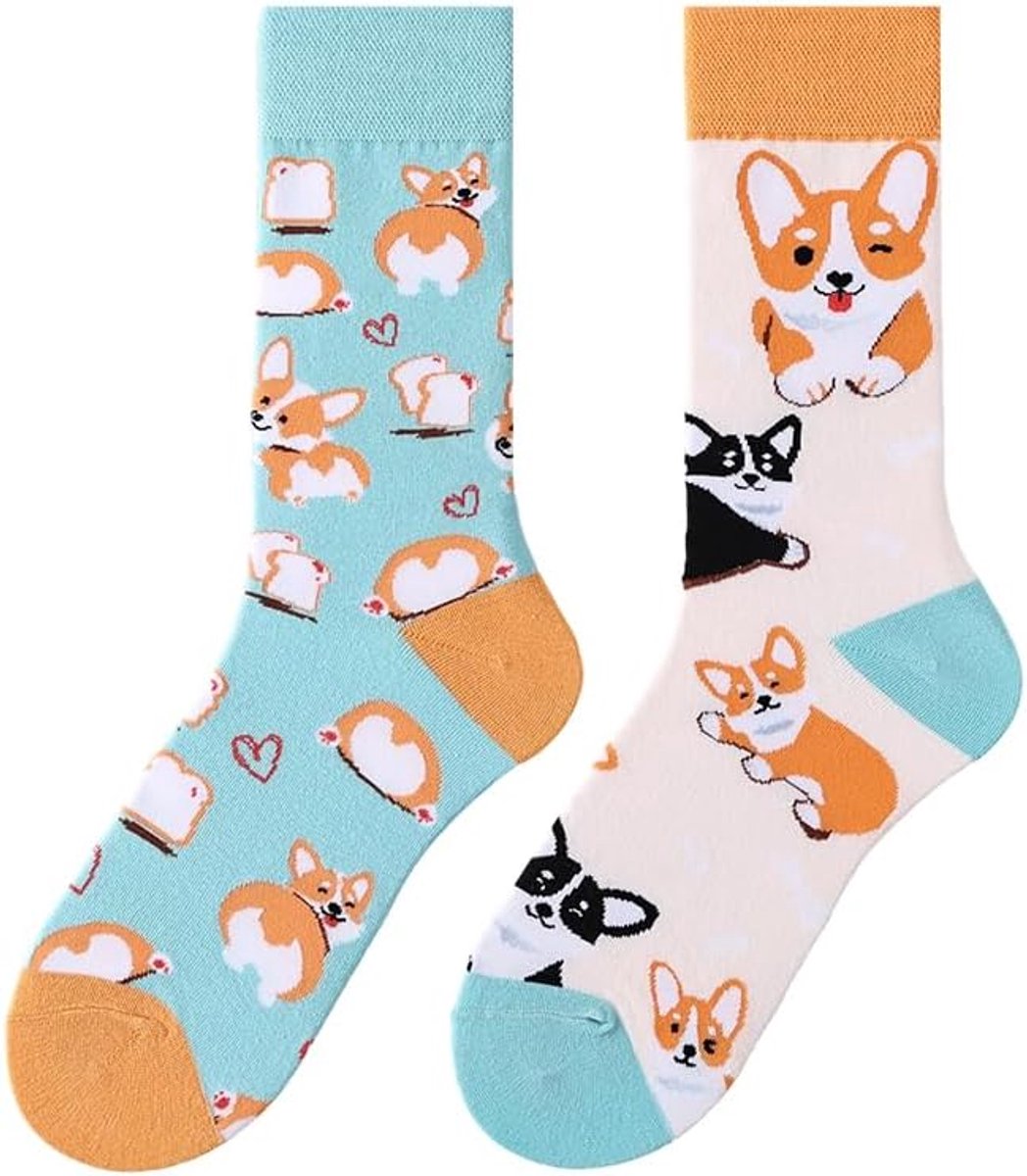 Sokken Voor Dames En Heren Unisex Veel Motieven Dieren Eten Fruit Sport Kunst Van Katoen Cadeau Asymmetrische Patronen Links En Rechts
