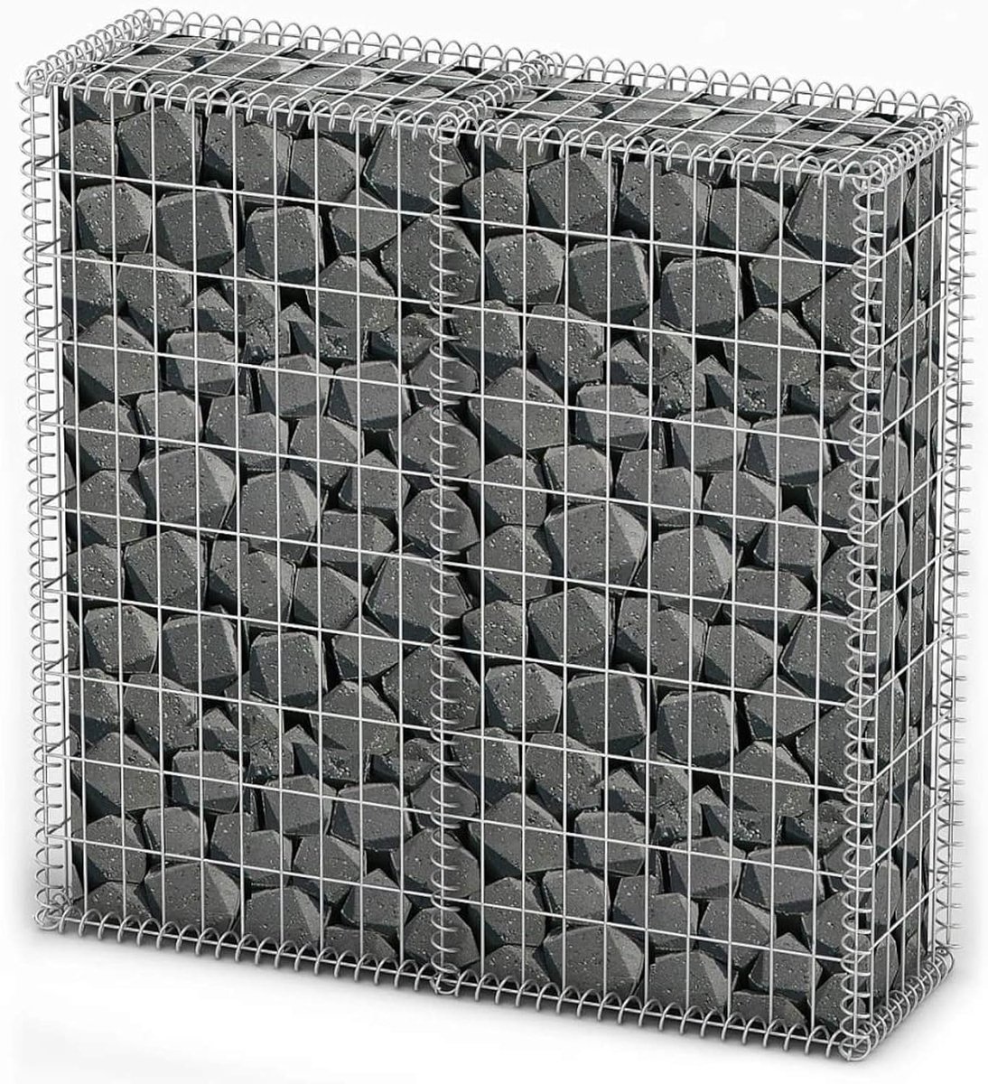 Schanskorf met deksel van verzinkt draad, 100 x 100 x 30 cm, ijzerwaren, afsluitingen en hekken, hekpanelen-141041