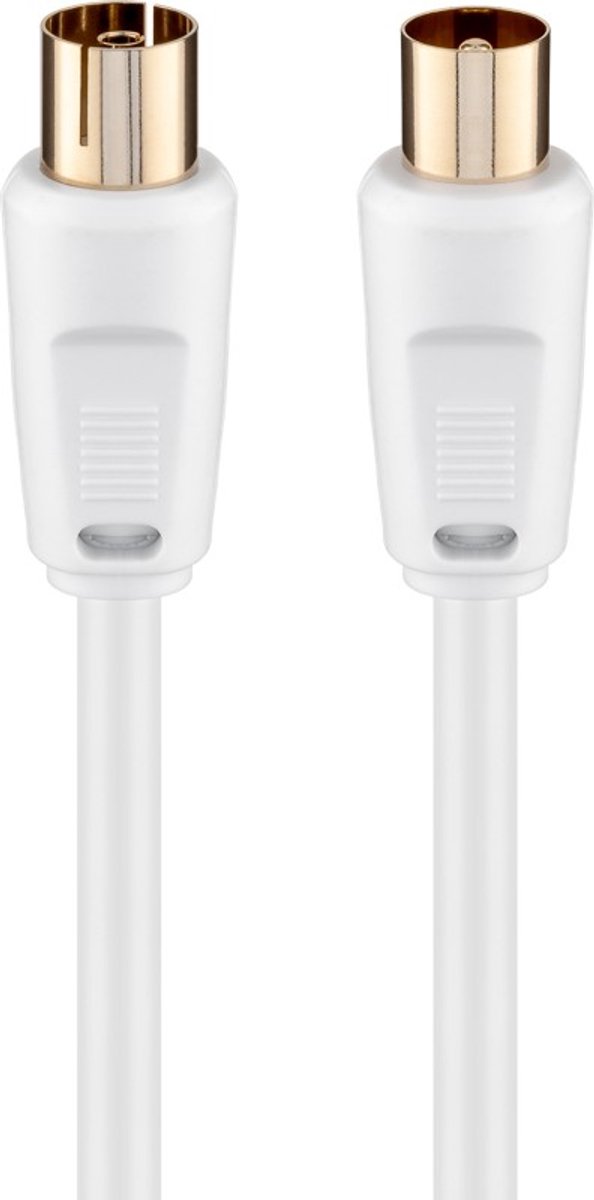 Image of Goobay Antennekabel (80 dB), dubbel afgeschermd, verguld, coax-stekker naar coax-contrastekker (volledig afgeschermd), 2,5 m