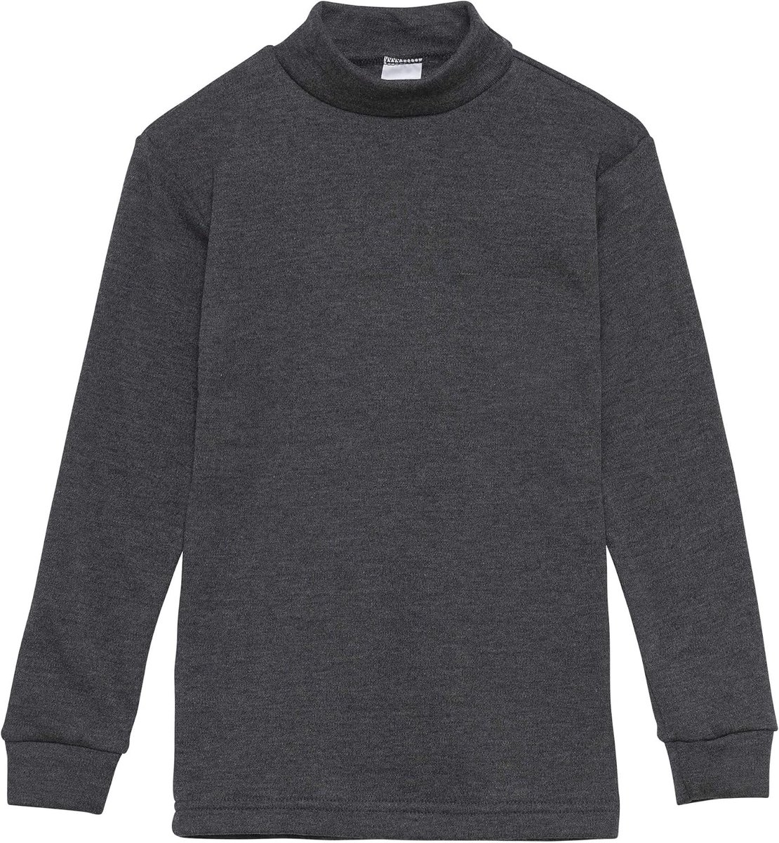 Thermisch T-shirt voor Kinderen – Zacht, Ademend, Halve Hoge Kraag, Lange Mouwen, Effen Kleur