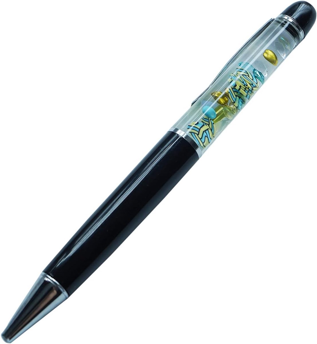 Volleybalpennen, drijvende pen voor hem en haar, uniek cadeau, voor jongens, meisjes, vrienden, 1 stuk, volleybal zwart, 1 stuk (1 stuks)
