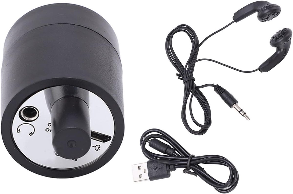 Verbeterde Microfoon Audio Oorluisterapparaat Versterker Door Muurdeur Voice Tool Multifunctioneel Luisterapparaat Met Oortelefoon Voor Watergaslekkagetest Compact Draagbaar