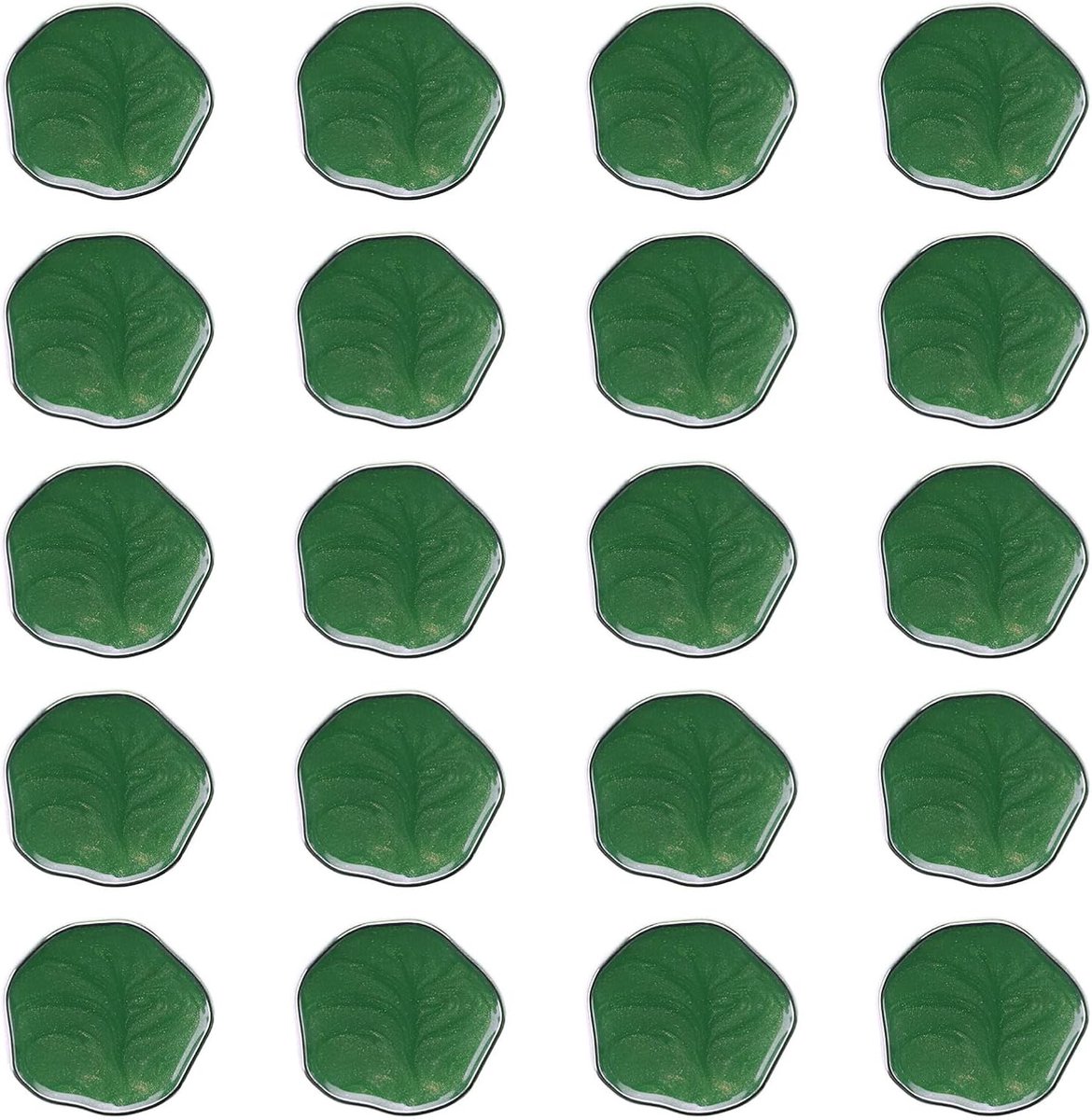 20 stuks 21 mm kleding knopen met schacht plastic versiering knoppen onregelmatige vorm decoratie sluiting voor naaien trenchcoat vest DIY kunst ambachtelijke groen