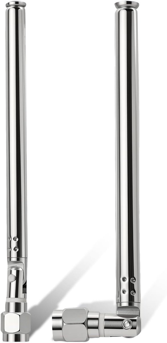 2 Stks 5 Secties Telescopische Antenne SMA Mannelijke Connector voor AM/FM Ariels Radio HD DAB Stereo Receptie Home Theater Ontvanger