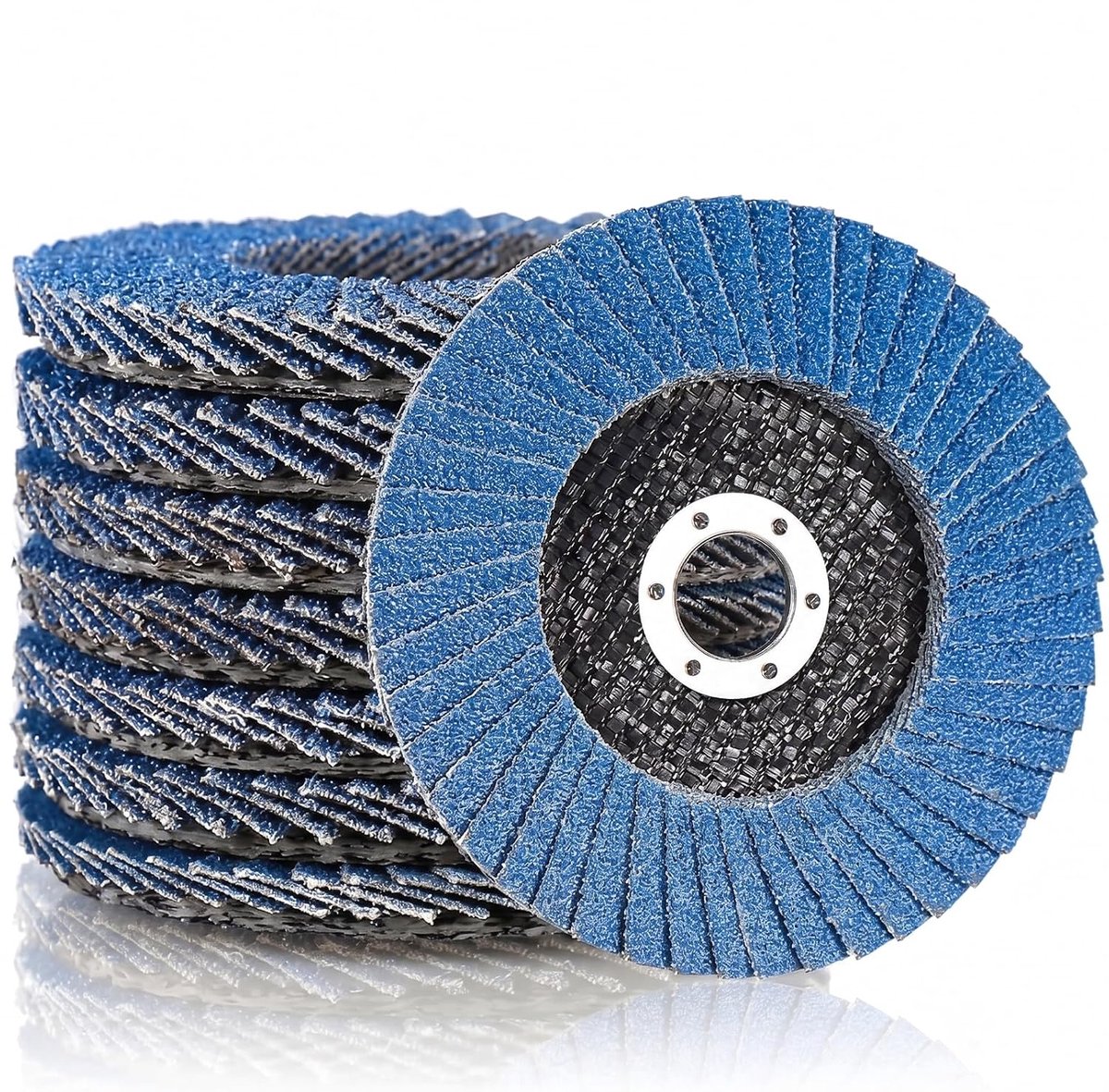 8 stuks waaierschijven 125 mm metaal, waaierschijf korrel 60 slijpschijven voor haakse slijper, professionele zirkoon slijpmop voor metaal, roestvrij staal, polijsten, ontroesten, keelnaad, slijpen