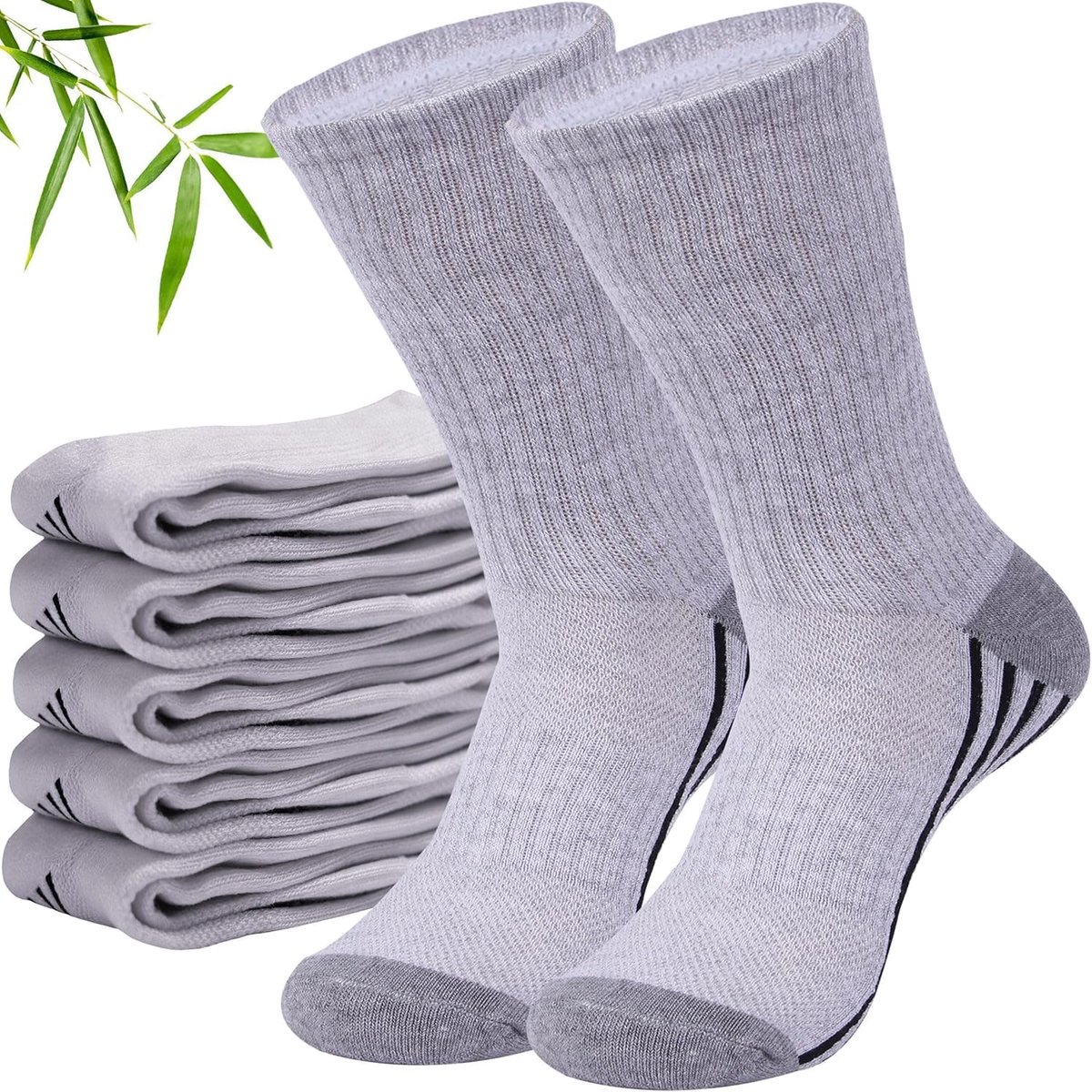 Sokken, uniseks, gevoerde comfortabele enkelsokken voor workout, wandelen, golf, 3 paar