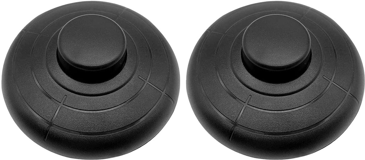 2 stuks voetschakelaar, diameter 70 mm, voetschakelaar, 250 V/2 A, voetschakelaar voor vloerlamp, ronde kabel, voetschakelaar voor kindertafellampen, keukenkastlampen of andere lampen (zwart)