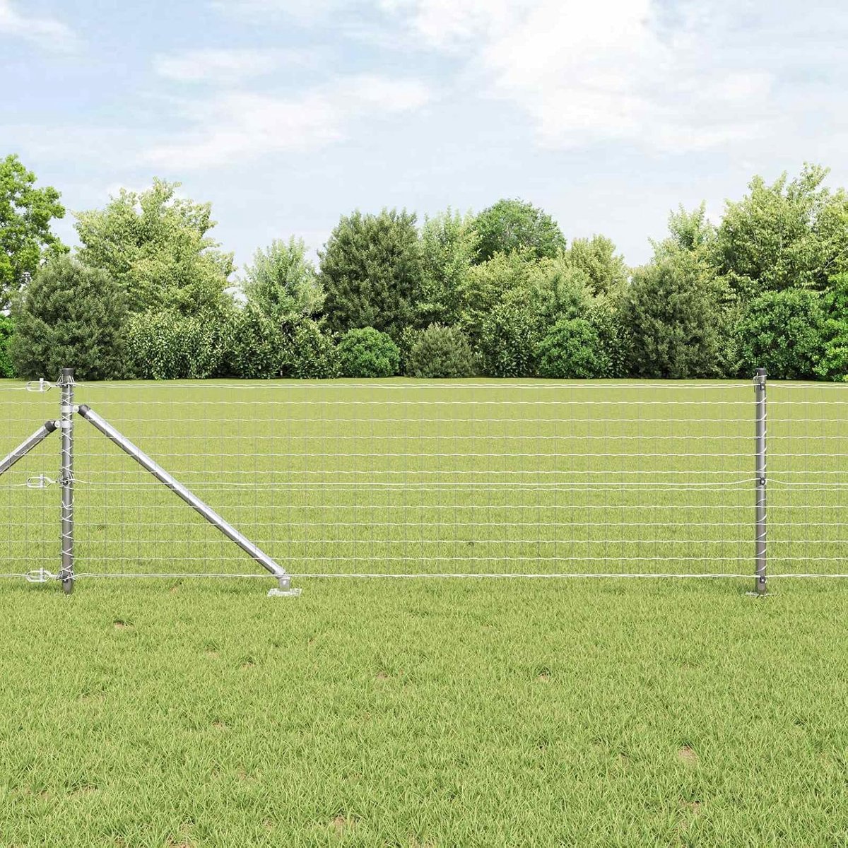 Hekpaalset met inslaghuls, stalen paal 100 cm, 26-delig