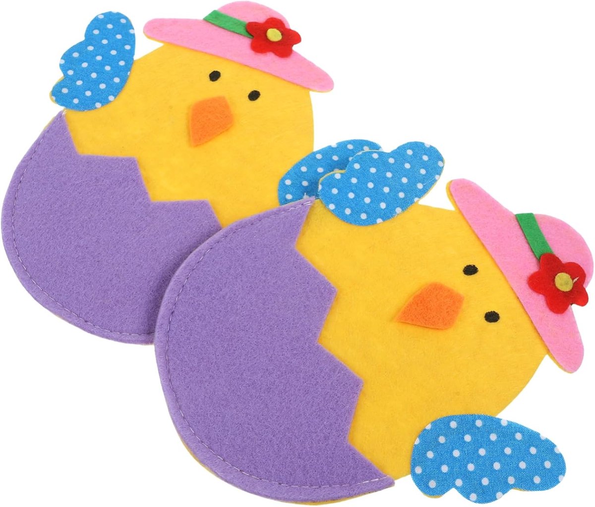 Paasfeest Accessoire Schattige Kip Vorm Zakje Tas 2 Stuks Paas Houder Decoratief