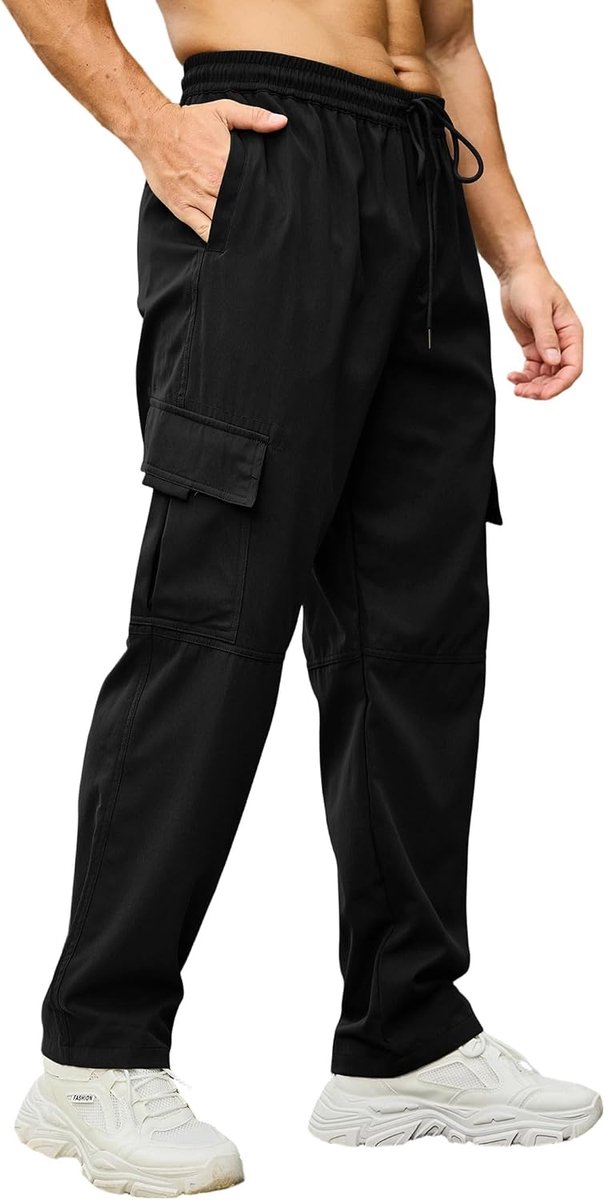Heren Cargo Werkbroek Mode Casual Trainingspak Bottoms Lichtgewicht Elastische Taille Stretch Joggers voor Mannen M-4XL