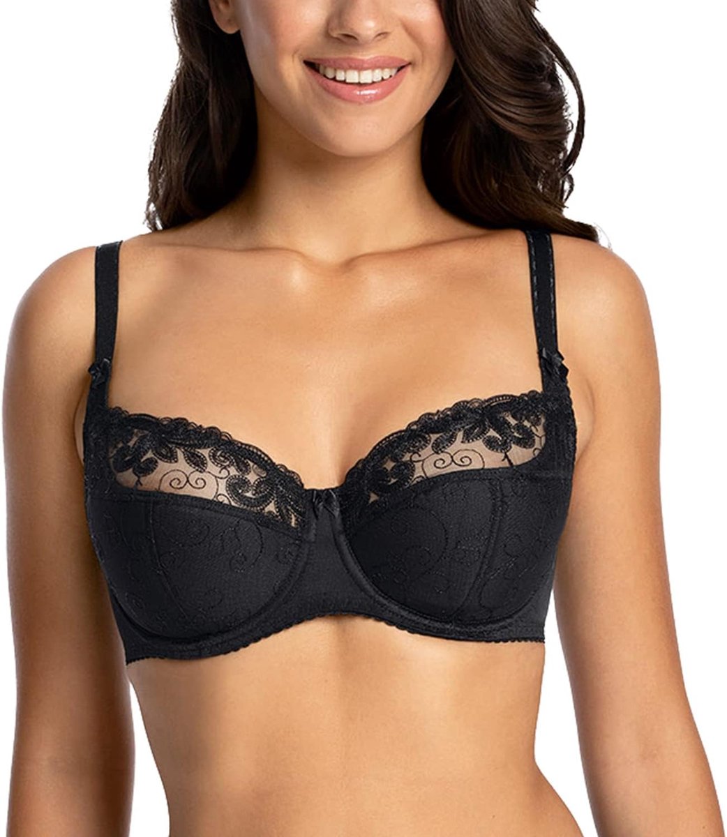 Damesbeha, halfgevoerd, elegant, 899 Goldie, Zwart 2, 80I
