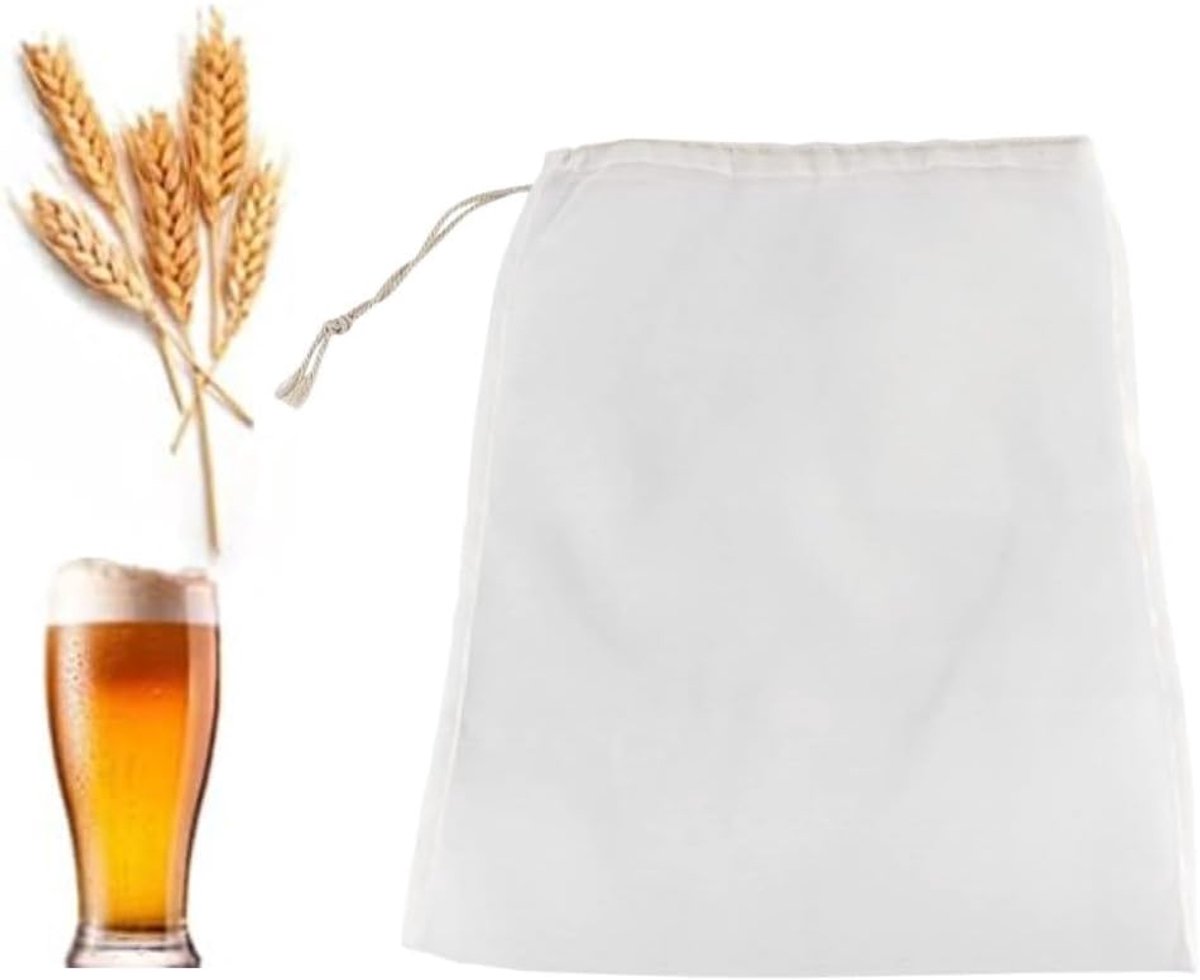 100 micron wijnfilterzak, herbruikbare fijnmazige zak Brouwzakken Thuisbrouwsel Bier maken Extra fijne extractiezak voor fruitcider Appeldruifwijn(45x62cm)
