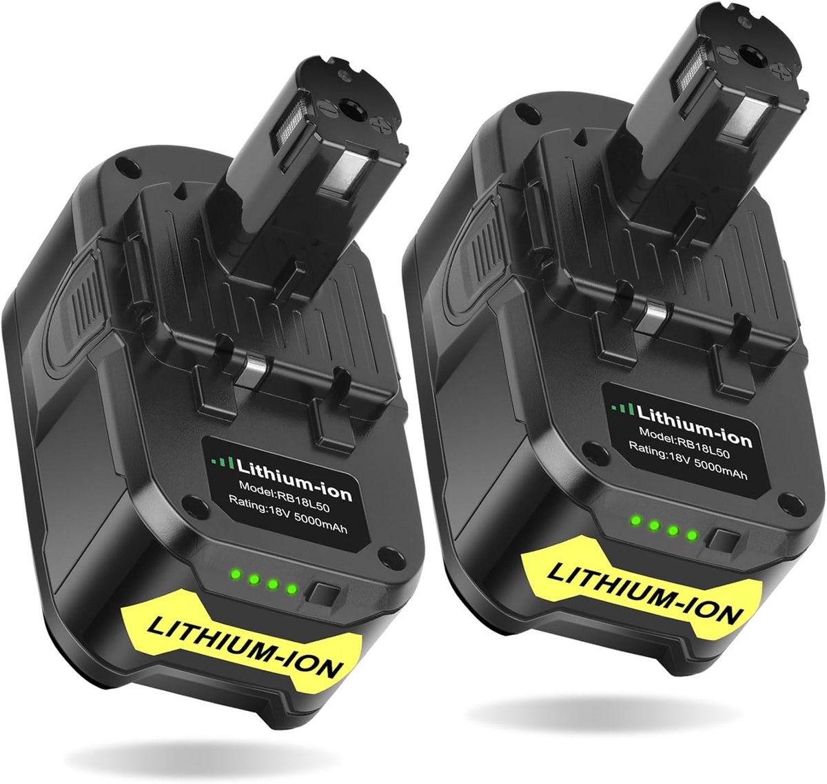 2x 18V 5Ah Li-ion P108 Vervangende Accu Voor Ryobi 18V