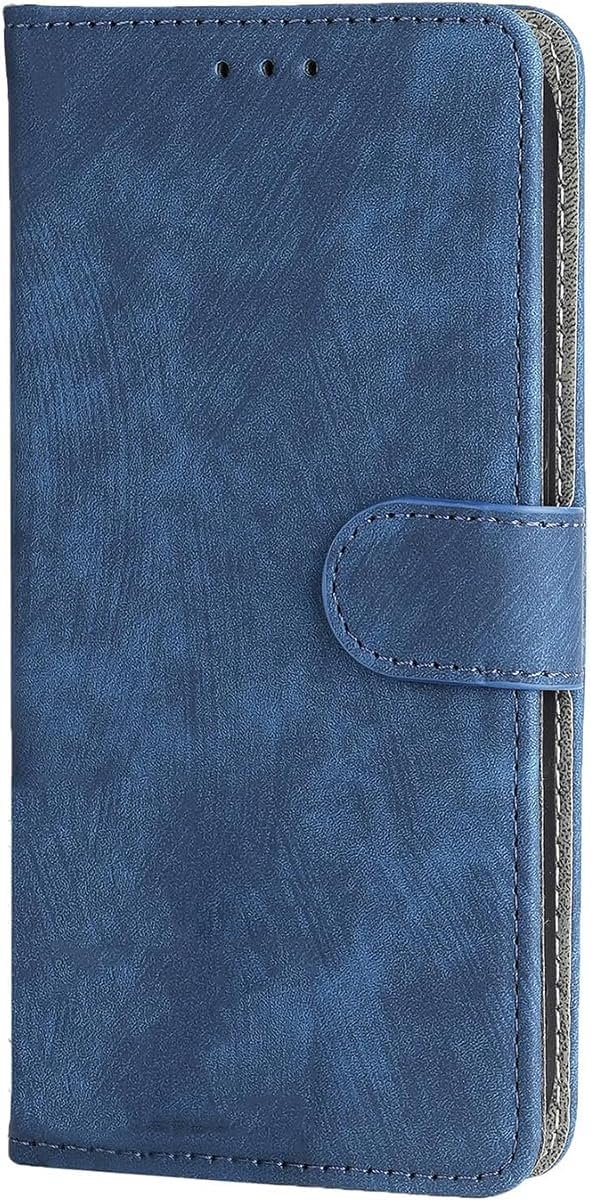Leren hoesje voor Blackview Color 6, portemonneefunctie met RFID bescherming, magnetische sluiting, ingebouwde TPU bescherm hoes.Blue