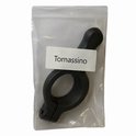 Zwarte schakelhulp van Tomassino, verpakt in een doorzichtige plastic zak.