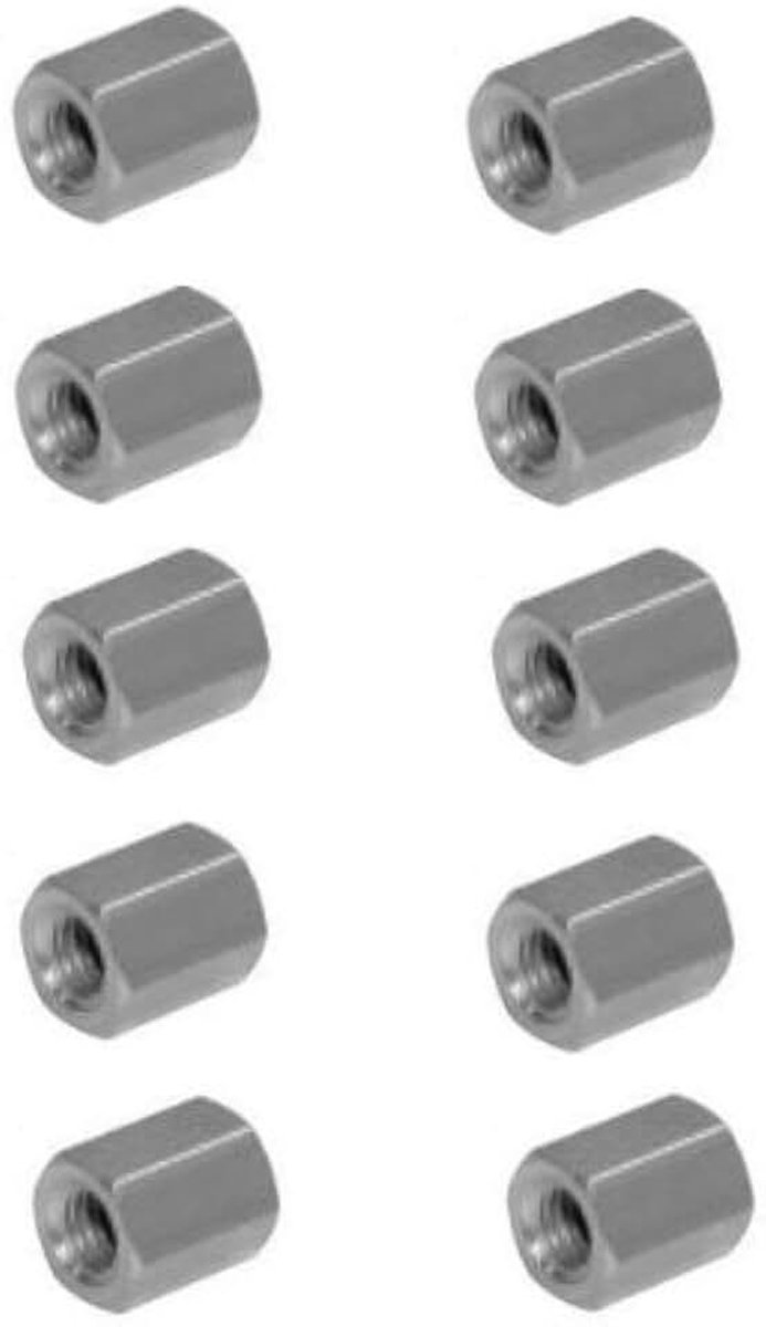 Zeskantige afstandhouders M3x5 I/I, 10 stuks.