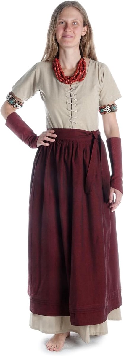 Schort Widga van katoen violet, hennepkleuren, zwart, lichtblauw S/M, L/XL, XXL/XXXL gewaad LARP