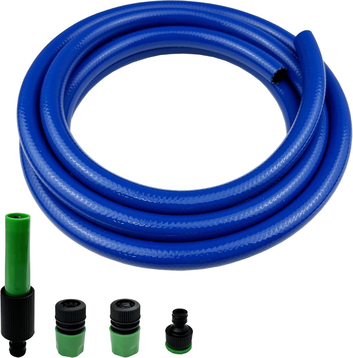 Korte PVC‑tuinslang met kunststof snelkoppeling
