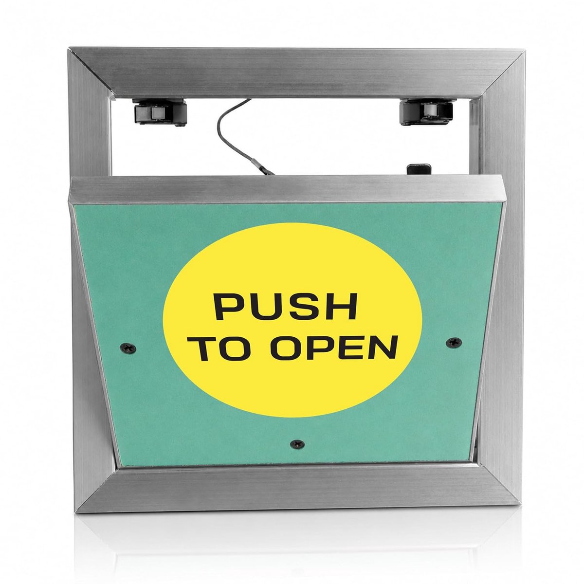 Systems Revisionklep voor gipsplaat, 20 x 20 cm, inspectiedeur met click-to-open functie en met veiligheidstouw, inspectiesklep met aluminium frame, gipsplaat voor sanitair, elektrisch, HVAC