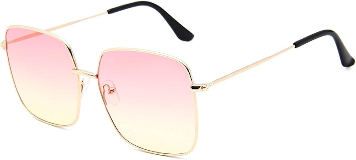 Vierkante Zonnebril Vrouwen Designer Vintage Gradient Blauw Roze Zonnebril Voor Vrouwen Mannen Eyewear-C6