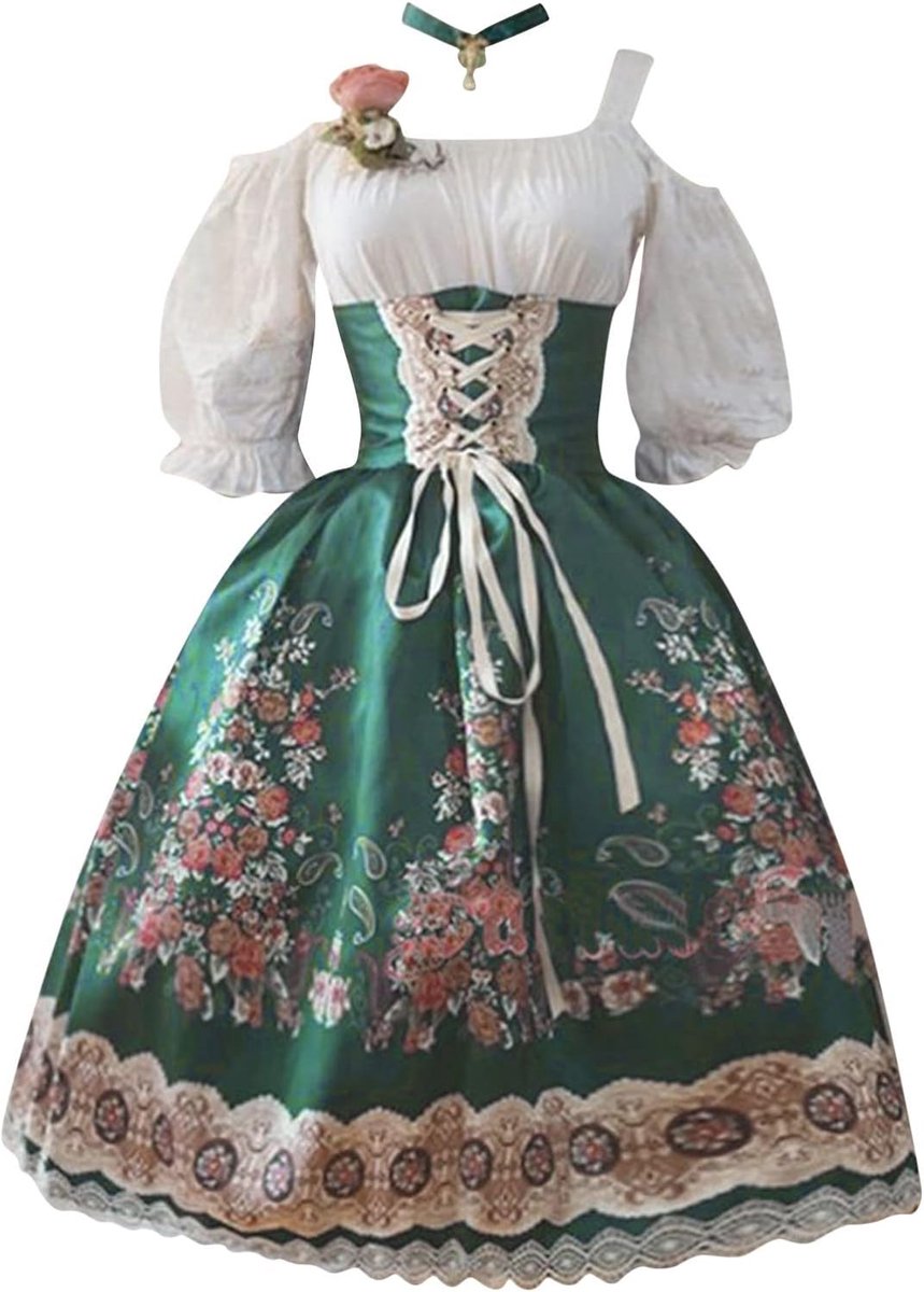Zomerjurk voor dames, Lolita-stijl, slim fit, performance-rok, prinsessenrok
