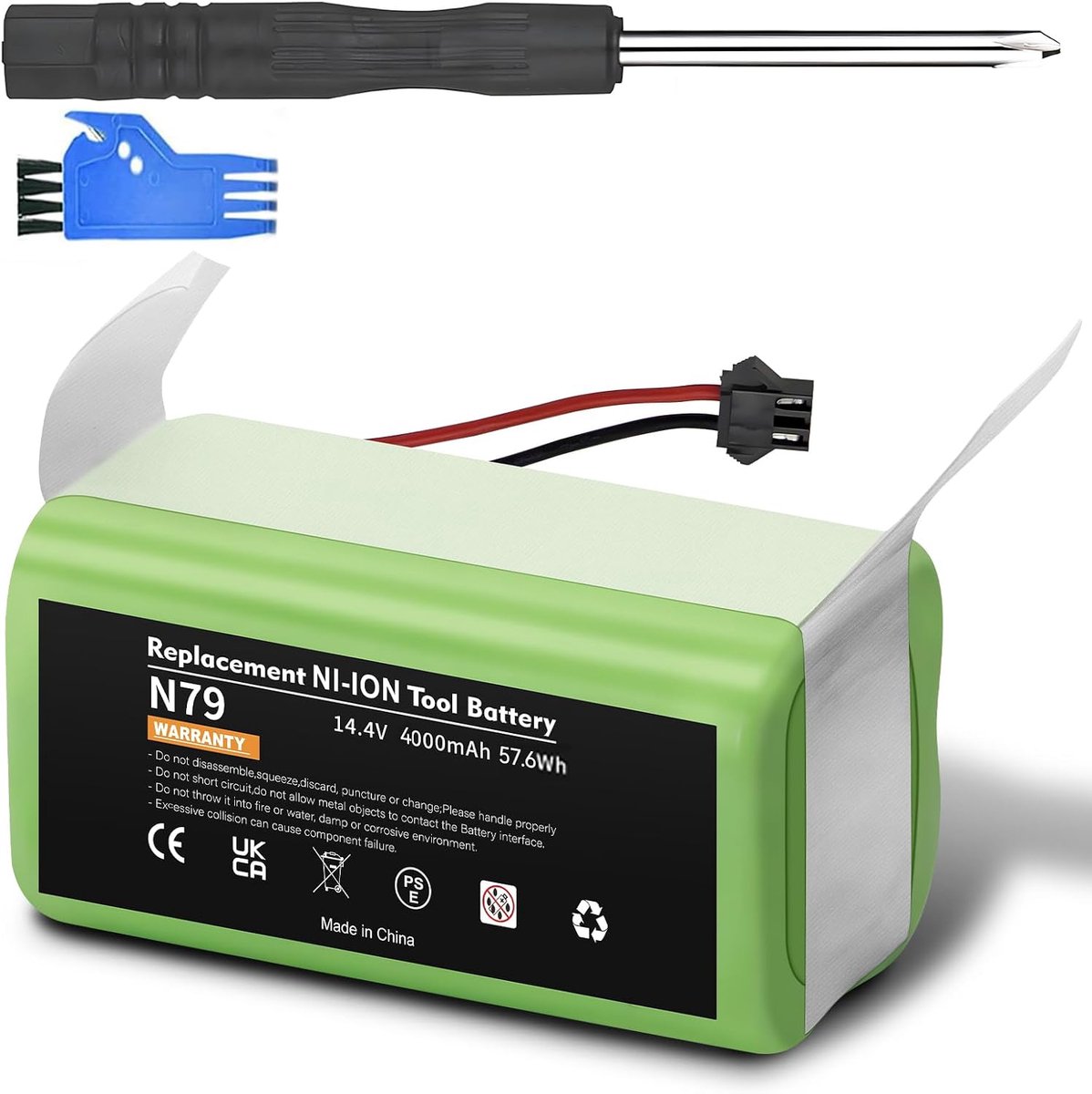14.4V 4000mAh vervangende batterij voor Eufy RoboVac G10 G20 G30 G35 G40 Hybrid, voor RoboVac 11 11S 11S MAX 12 15C 15C Max 25C Max 30 30C 30 Max 35C, voor Ecovacs Deebot N79 N79S DN622